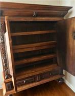 Houten Kast - Prachtige Antieke Deken Kast - MOET WEG!, Huis en Inrichting, 150 tot 200 cm, 25 tot 50 cm, Antiek, Ophalen