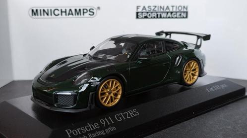 Porsche 911 GT2 RS british racing green 1:43 Minichamps Pol, Hobby en Vrije tijd, Modelauto's | 1:43, Zo goed als nieuw, Auto