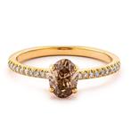 Gouden ring met diamanten maat 15, Sieraden, Tassen en Uiterlijk, Ringen, Nieuw, Goud, Goud, Met kristal