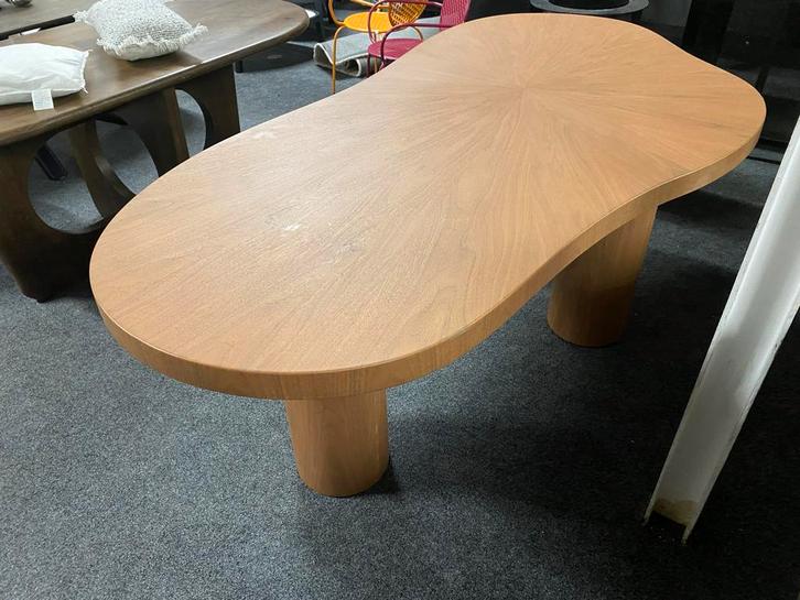 Organische Tafel 215x110 - Licht of Donker Bruin, Huis en Inrichting, Tafels | Eettafels, Nieuw, 100 tot 150 cm, 200 cm of meer