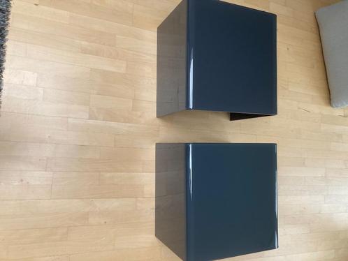 glazen bijzettafeltje, Huis en Inrichting, Tafels | Bijzettafels, Zo goed als nieuw, Vierkant, Minder dan 45 cm, Minder dan 55 cm