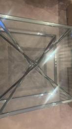 Glas tafel, Huis en Inrichting, Tafels | Salontafels, Ophalen, Vierkant, 50 tot 100 cm, Minder dan 50 cm