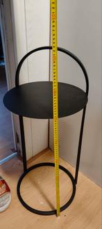 Zwart bijzettafeltje - Modern design, Huis en Inrichting, Ophalen, Minder dan 55 cm, Metaal of Aluminium, Rond