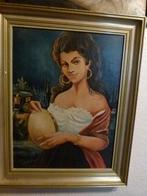 vintage schilderij zigeunerin met woonwagen, Ophalen, Huis en Inrichting