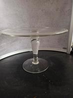 Vintage Glazen Schaal op Voet - 29x19cm, Antiek en Kunst, Antiek | Glas en Kristal, Ophalen of Verzenden