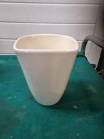 bloempot wit aardewerk vierkant, Ophalen of Verzenden, 'T Olde Gre-j, Info@toldegrej.nl, Endepoelstraat 20f Didam