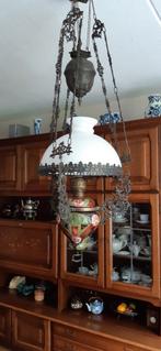 Antieke Hanglamp met Bloemmotief, Ophalen
