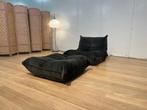 Ligne Roset Togo 1 zit + Poef Suède – NP: €5.000, Zo goed als nieuw, https://www.ligne-roset.com/en/, 100 tot 125 cm, Stof