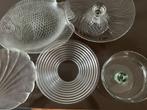 Glazen serveerschalen, Huis en Inrichting, Woonaccessoires | Schalen en Manden, Ophalen, Rond, Glas
