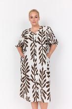 Bruin/off-white jurk Wasabi Concept Maat 42/44 nu €39,99, Bruin, W, Maat 46/48 (XL) of groter, Nieuw