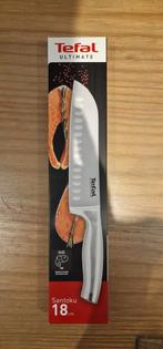 Tefal Santoku vlees mes 18cm., Nieuw, Ophalen of Verzenden, Rvs of Chroom, Vaatwasserbestendig
