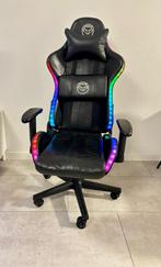 Qware Gaming Pollux RGB gamestoel met led verlichting, Huis en Inrichting, Bureaustoelen, Ophalen, Zwart, Zo goed als nieuw, Bureaustoel