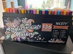 Nicety Acryl Markers - 136 stuks - Zo goed als nieuw, Ophalen of Verzenden, Zo goed als nieuw, Acrylverf