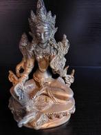Bronzen zittende Tibetaanse Boeddha., Antiek en Kunst, Ophalen of Verzenden