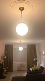 Art Deco vintage hanglampen, 2 prachtige exemplaren, Huis en Inrichting, Lampen | Hanglampen, Ophalen, Gebruikt, Glas