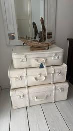 vintage koffers brocante wit, Ophalen, Gebruikt, Minder dan 50 cm