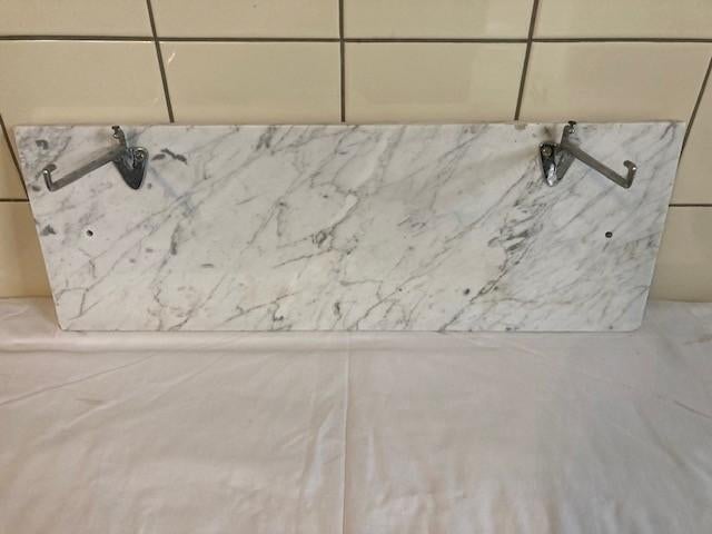 marmeren achterwand voor wastafel, Ophalen, Gebruikt, Glas, Wastafel