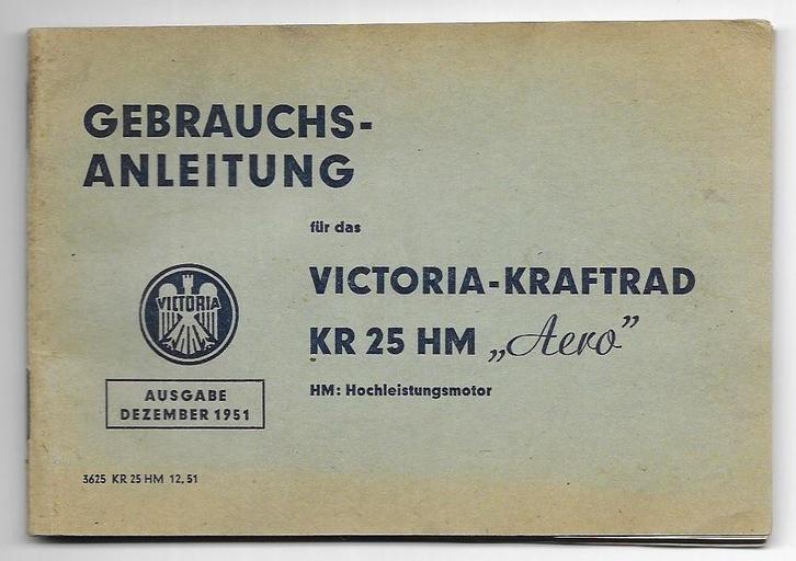 Victoria KR25 HM handleiding Betriebsanleitung (4944z), Motoren, Handleidingen en Instructieboekjes, Overige merken, Verzenden