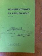 "Monumentenwet en Archeologie" R.H.J. Klok, Ophalen of Verzenden, 20e eeuw of later, Zo goed als nieuw