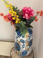 Te koop mooie vaas met bloemen, Ophalen, Zo goed als nieuw, Binnen