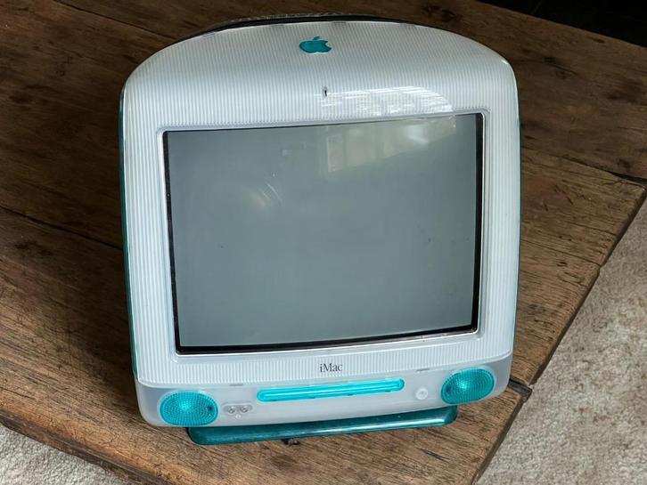 Apple iMac G3 in Bondi Blue + Apple muis werkend!, Computers en Software, Vintage Computers, Ophalen