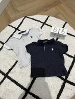 ZGAN 2x blauw wit print Ralp Lauren polo shirt 80 86 2T, Jongetje of Meisje, Ralp Lauren, Ophalen of Verzenden, Zo goed als nieuw