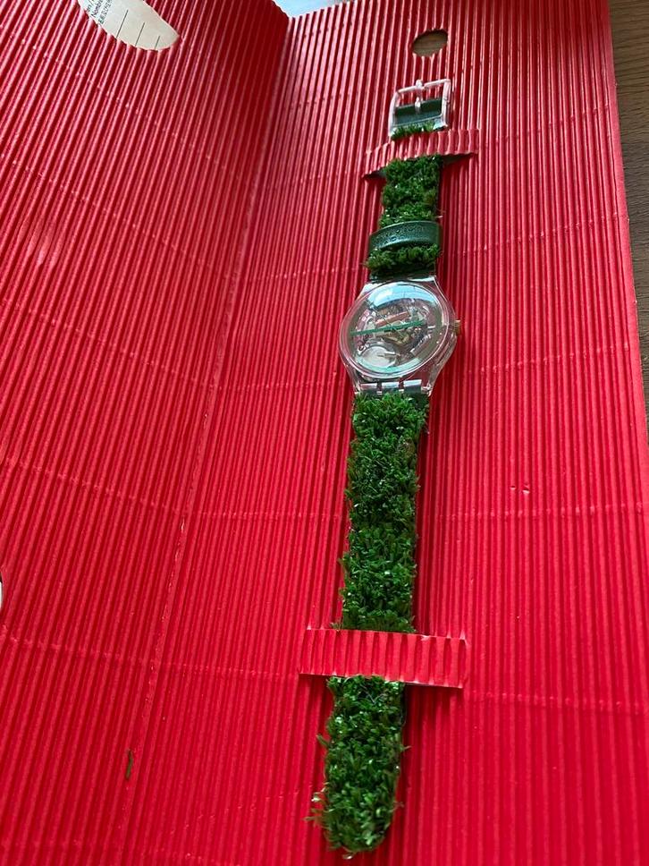 Swatch Garden Turf SKZ103 - 1997, Sieraden, Tassen en Uiterlijk, Horloges | Kinderen, Gebruikt, Jongen of Meisje, Ophalen of Verzenden