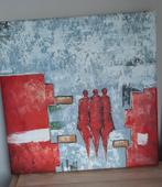 Olieverfschilderij met certificaat van BAZU, Antiek en Kunst, Kunst | Schilderijen | Abstract, Ophalen of Verzenden