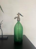 Vintage groene glazen seltzer fles, Antiek en Kunst, Ophalen of Verzenden