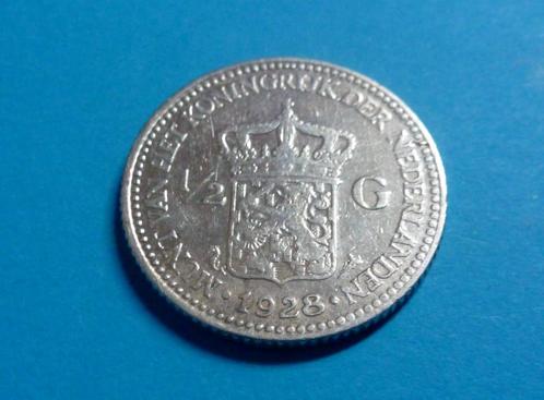 Prachtige 1/2 Gulden 1928 van WILHELMINA; geen bodemvondst!, Postzegels en Munten, Munten | Nederland, Losse munt, ½ gulden, Koningin Wilhelmina