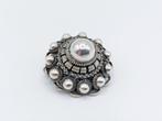Zilveren Zeeuwse knop broche, klederdracht., Sieraden, Tassen en Uiterlijk, Antieke sieraden, Verzenden, Zilver, Broche