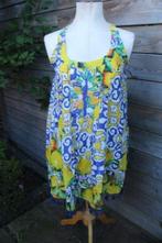Jurk/ Tuniek geel/ blauw Antica santoria Giacomo cinque 1mt, Kleding | Dames, Antica Sartoria, Ophalen of Verzenden, Zo goed als nieuw