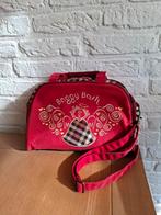 Rode Baggy Bash. Geborduurde engel. Schotse ruit. Polka dot., Ophalen of Verzenden, Zo goed als nieuw, Rood