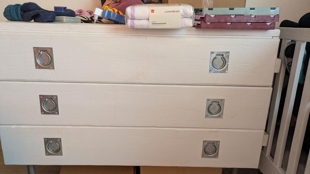 Commode baby wit stoer, Ophalen, Gebruikt, 50 tot 70 cm, 100 cm of meer