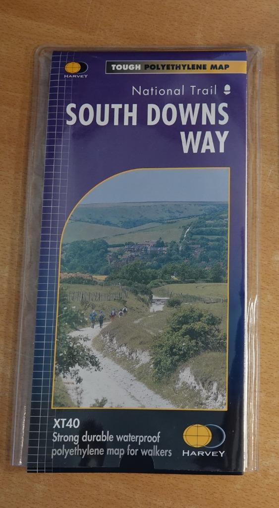 Kaart en boekje South Downs Way Harvey XT40 Trailblazer, Sport en Fitness, Bergsport en Wandelen, Gebruikt, Navigatie of Gps, Ophalen of Verzenden