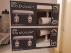 DUO LED Plafondspots (2x), Huis en Inrichting, Lampen | Spots, Nieuw, Plafondspot of Wandspot, Kunststof, Led