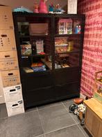 Industriële Vitrinekast Marcia - Zwart Metaal, Ophalen, 100 tot 150 cm, Zo goed als nieuw, Metaal