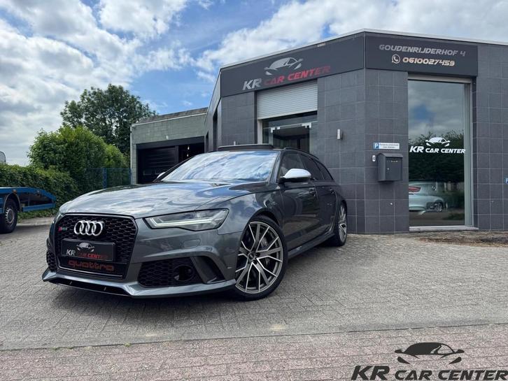 Audi RS6 Quattro Performance PANO-CARBON-CERAMIC-MEMORY-HUD, Auto's, Audi, Bedrijf, Te koop, RS6, 360° camera, 4x4, ABS, Adaptive Cruise Control