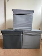 Opvouwbare opberg boxen met deksel in grijs, Ophalen of Verzenden, Zo goed als nieuw