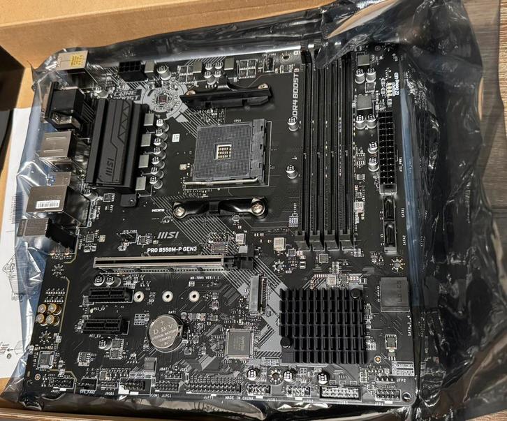 MSI PRO B550M-P Gen3 AM4 Ryzen, Computers en Software, Moederborden, Nieuw, AMD, DDR4, Ophalen