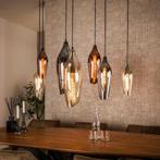 Hanglamp 4+3 cocoon mix glas zwart, Huis en Inrichting, Ophalen of Verzenden, Zo goed als nieuw, Glas, Minder dan 50 cm