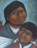Nieto de Quito. 3 x Indios-Campesinos Madre, Pastor Silbista, Antiek en Kunst, Kunst | Schilderijen | Klassiek, Ophalen