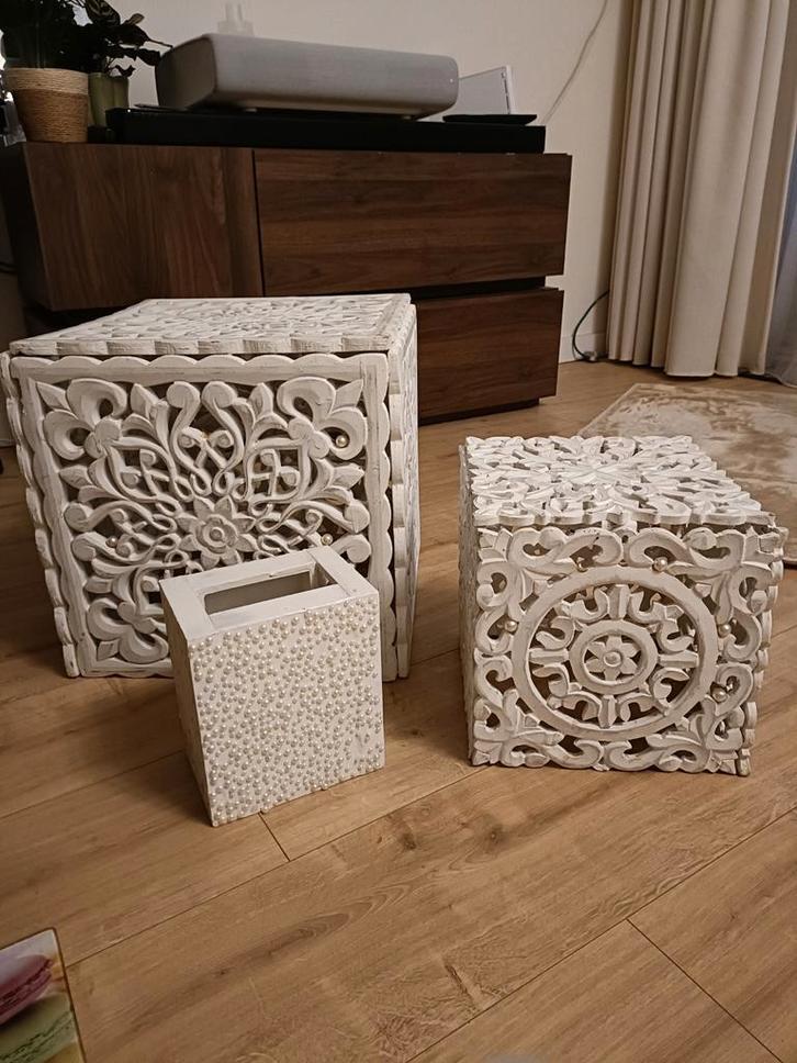 Zara Lookalike Boxen - Diverse Maten, Huis en Inrichting, Tafelonderdelen, Zo goed als nieuw, Minder dan 50 cm, Vierkant, Overige materialen