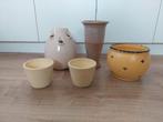 Diverse aardewerk potten, Tuin en Terras, Bloempotten, Rond, Binnen, Ophalen of Verzenden, Zo goed als nieuw