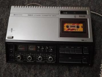 Philips N2511 cassettedeck in zeer goede/mooie staat beschikbaar voor biedingen