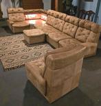 Mooie leren vintage patchwork modulaire 8 elementenbank, Ophalen, Gebruikt, Hoeksehofstraat 8, Ellesmusic@hotmail.com