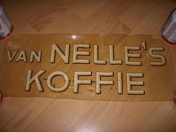 ZEER bijzondere vooroorlogse raamtransfer Van Nelle's koffie