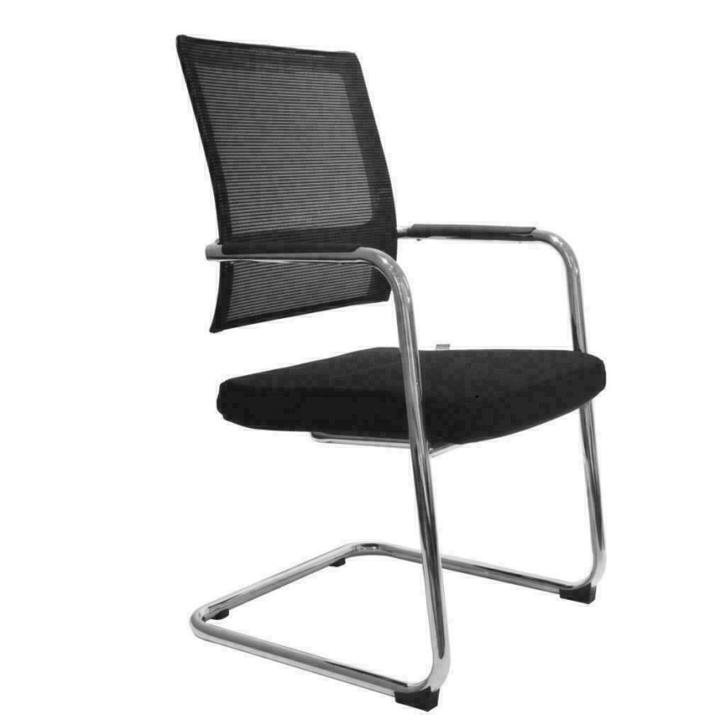 MN Ergo Netweave Slede Vergaderstoel, Huis en Inrichting, Stoelen, Nieuw, Vijf, Zes of meer stoelen, Stof, Zwart, Ophalen of Verzenden