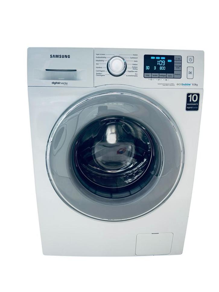 Samsung EcoBubble 8kg  wasmachine incl garantie, Witgoed en Apparatuur, Wasmachines, Zo goed als nieuw, Voorlader, 6 tot 8 kg