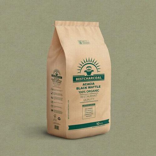 Bestcharcoal - Acacia black wattle - 10 kilo houtskool, Tuin en Terras, Barbecue-accessoires, Nieuw, Ophalen of Verzenden